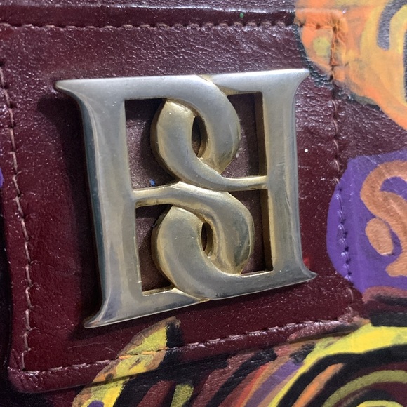 GROOVY!!! ONE OF A KIND!!! DESIGNER HAND PAINTED HANDBAG - Picture 4 of 8